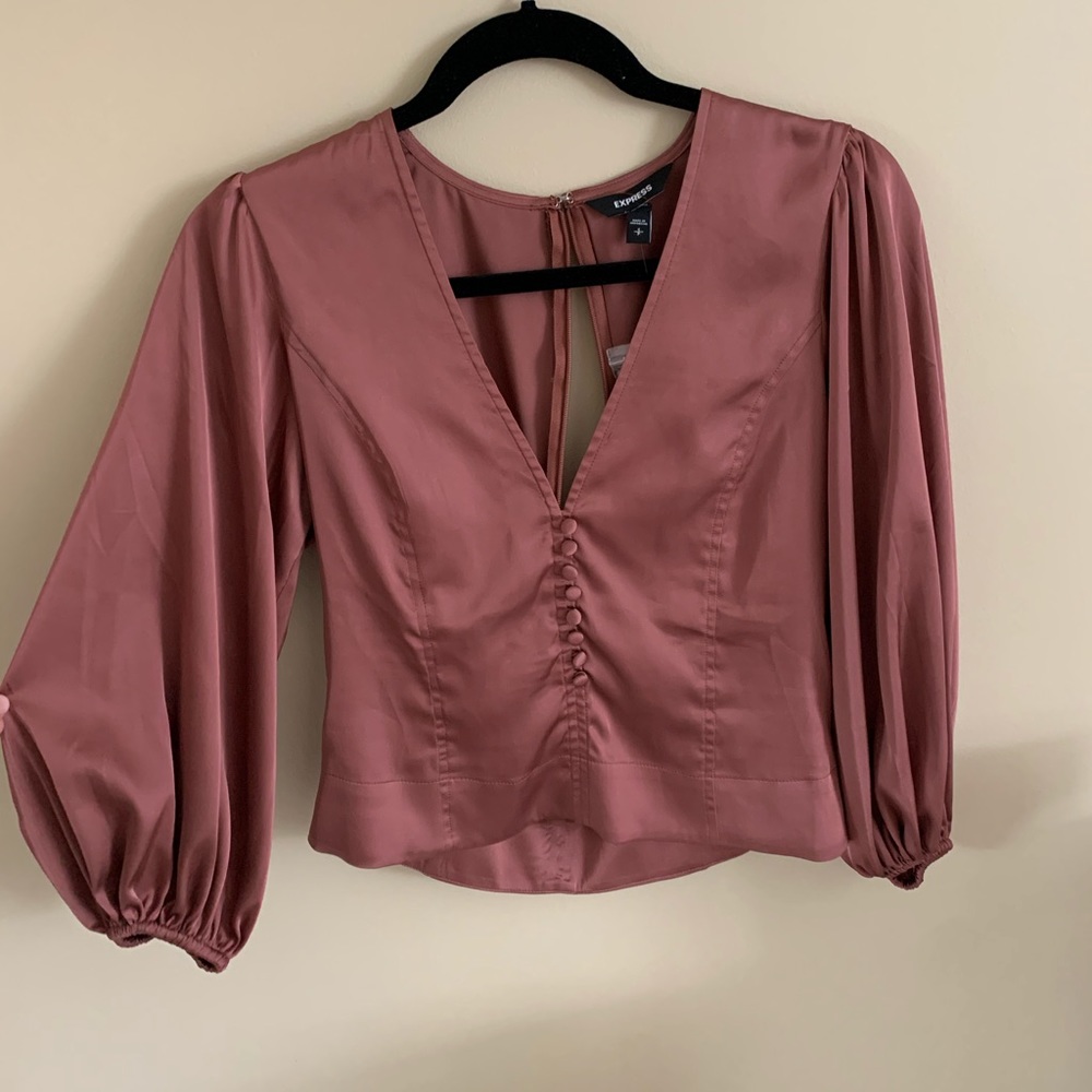 Flowy Sleeve Blouse with Buttons